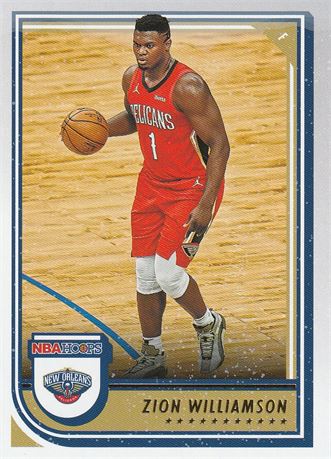 inv229 zion willliamson 2022-23 nba hoops winter card #147 new orleans pelicans