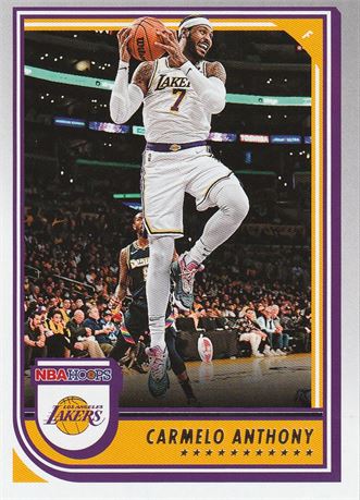 inv358 carmelo anthony 2022-23 nba hoops card #174 los angeles lakers