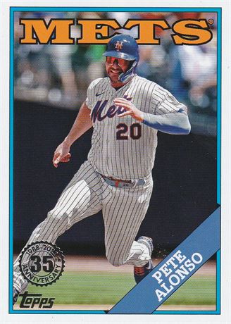 inv025 pete alonso 2023 topps card #t88-74 insert 88 topps new york mets