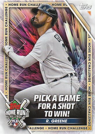 inv009 riley greene 2023 topps card #hrc-24 unscratched insert home run challeng