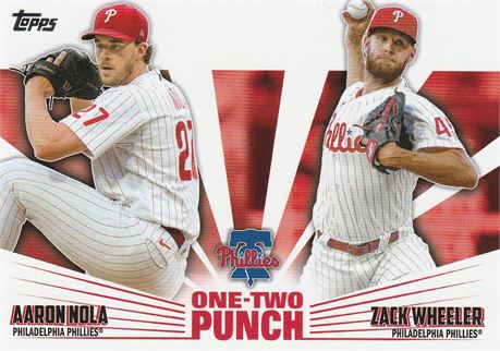 inv035 aaron nola /zack wheeler 2023 topps card #12p-10 insert one two punch phi