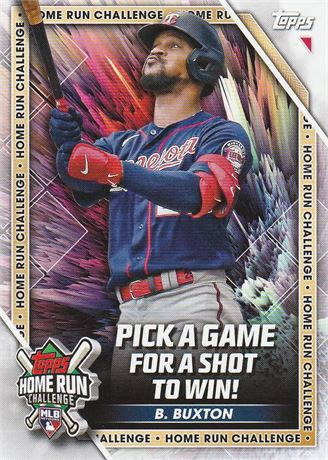 inv037 byron buxton 2023 topps card #hrc-21 unscratched insert home run challeng