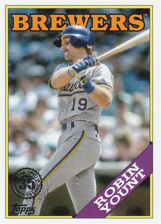 inv021 robin yount 2023 topps card #t88-78 insert 88 topps milwaukee brewers