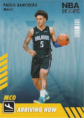 inv080 paolo banchero 2022-23 nba hoops card #1 insert arriving now rookie orlan