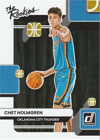 inv072 chet holmgren 2022-23 donruss card #2 insert the rookies oklahoma city th