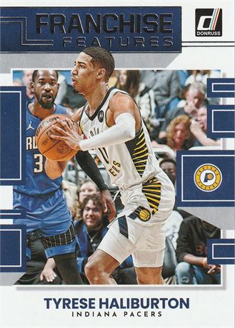 inv177 tyrese haliburton donruss card #9 insert franchise features indiana pacer