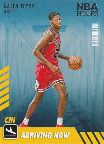 inv139 dalen terry 2022-23 nba hoops card #18 insert arriving now rookie chicago