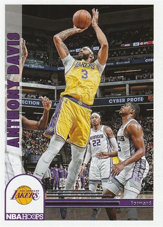 inv297 anthony davis 2022-23 nba hoops card #290 los angeles lakers