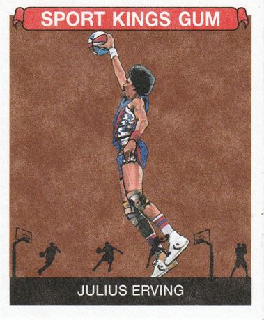 inv201 julius erving 2022 sport kings volume 3 card #97 insert mini philadelphia